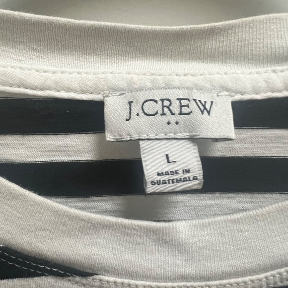 J.Crew Stripe Long Sleeve Tee Sz L - Picture 5 of 5